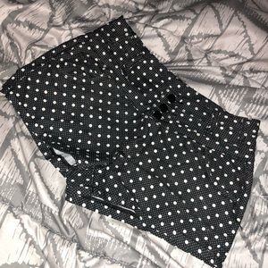 High waisted polka dot shorts